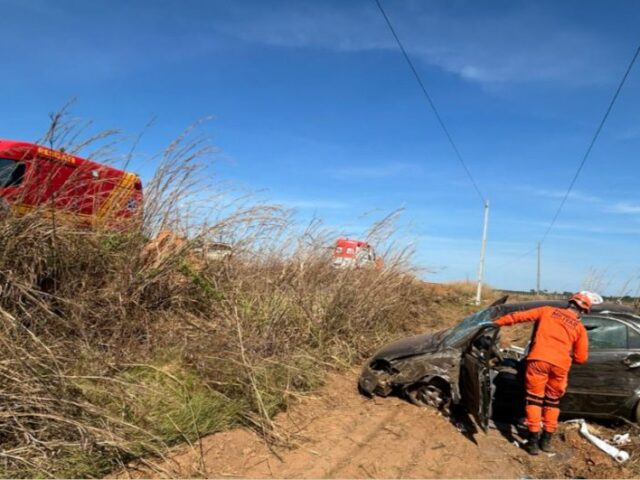 Acidente com morador de Campo Novo deixa casal de idosos ferido na MT-170, em Juína